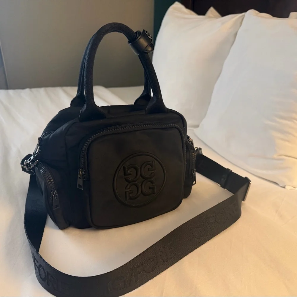 G/FORE Black Crossbody Camera Bag with Top Handles